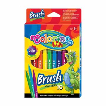 Набор цветных фломастеров Colorino Kids Brush, от 3 лет, 10 шт (65610PTR) Набор цветных фломастеров Colorino Kids Brush, от 3 лет, 10 шт (65610PTR)