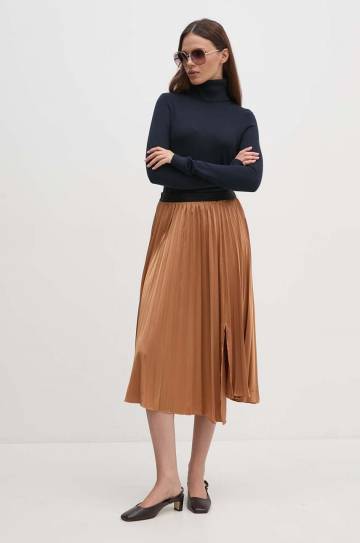 Юбка Dkny цвет коричневый midi расклешённая P4ENTQBW Юбка Dkny цвет коричневый midi расклешённая P4ENTQBW