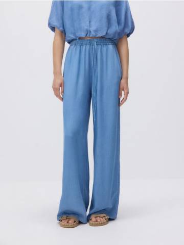 Reserved - Джинси wide leg з ліоцелі - синій - YS793-50J Reserved - Джинси wide leg з ліоцелі - синій - YS793-50J
