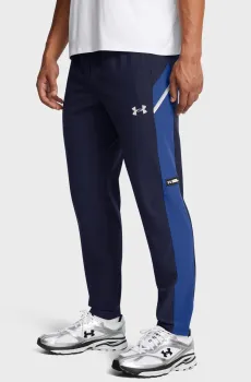 Мужские темно-синие спортивные брюки UA Woven Utility Pants Синий S Under Armour 1389256-410