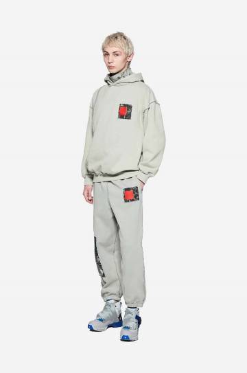 Хлопковая кофта A-COLD-WALL* Relaxed Cubist Hoodie мужская цвет серый с капюшоном с аппликацией ACWMW088-COLDGREY Хлопковая кофта A-COLD-WALL* Relaxed Cubist Hoodie мужская цвет серый с капюшоном с аппликацией ACWMW088-COLDGREY