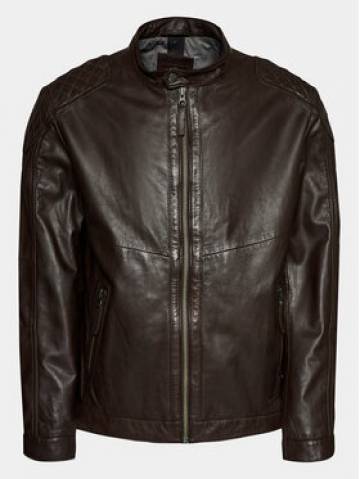 Mustang Шкіряна куртка 9920277 Коричневий Regular Fit Mustang Шкіряна куртка 9920277 Коричневий Regular Fit
