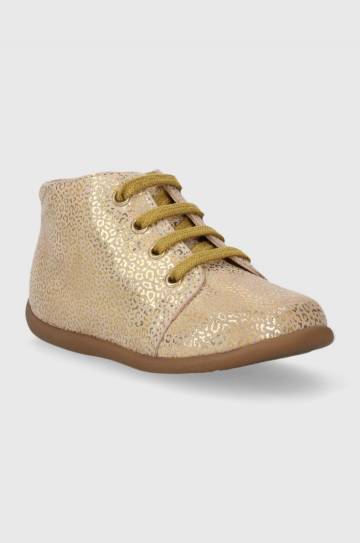 Детские замшевые полуботинки Pom Dapi цвет бежевый