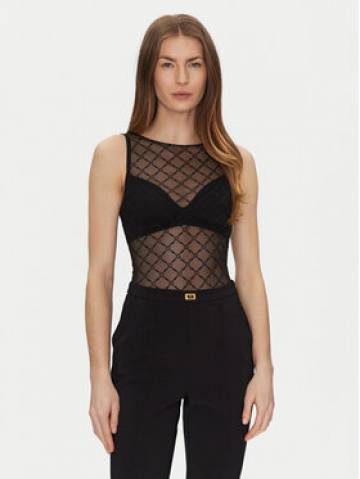 Elisabetta Franchi Боді BO-020-51E2-V150 Чорний Slim Fit Elisabetta Franchi Боді BO-020-51E2-V150 Чорний Slim Fit