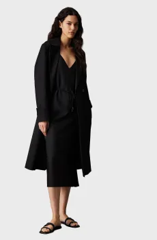 Женское черное платье RECYCLED CDC MIDI SLIP Черный L Calvin Klein K20K207566