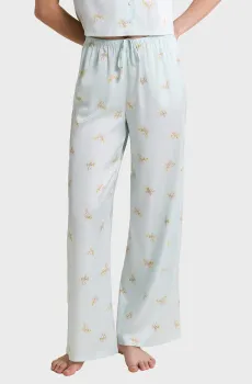 Женские голубые брюки с узором SOLIA Голубой L Etam 6557650