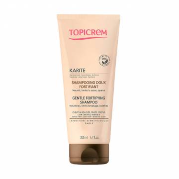 Мягкий укрепляющий шампунь Topicrem Karite Gentle Fortifying Shampoo для вьющихся волос, 200 мл Мягкий укрепляющий шампунь Topicrem Karite Gentle Fortifying Shampoo для вьющихся волос, 200 мл