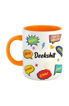 ARTBUG Opalware Imperial Ricca Orange Typography Ceramic Microwave Safe Mug-350ml