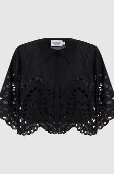 Черная укороченная блуза Storm