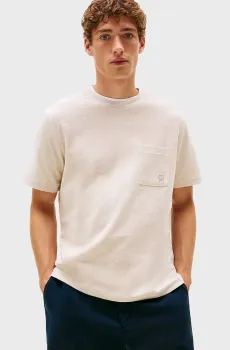 Мужская бежевая футболка MONOGRAM IMD Бежевый M Tommy Hilfiger MW0MW39365