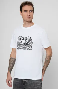 Мужская белая футболка Белый S HUGO 50548565;100