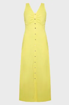 Женский желтый сарафан COTTON DAY DRESS Желтый 38 Karl Lagerfeld 241W1310