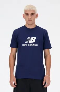 Мужская темно-синяя футболка NB Stacked Logo Синий XXL New Balance MT41502NNY