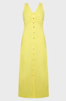 Женский желтый сарафан COTTON DAY DRESS Желтый 38 Karl Lagerfeld 241W1310