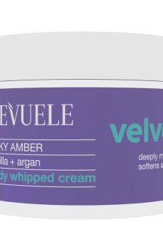Нежный увлажняющий крем для тела Revuele Velvetish Silky Amber Body Whipped Cream с ванилью и арганой, 300 мл