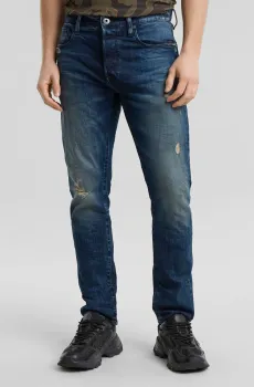 Мужские темно-синие джинсы 3301 Slim Синий 34-32 G-Star RAW 51001,D498
