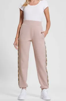 Женские пудровые спортивные брюки Розовый S Guess V2YB15.KB3P2;G4Q9
