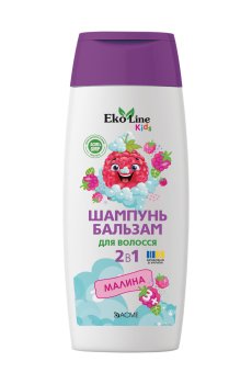 Детский шампунь-бальзам для волос 2 в 1 Acme EkoLine Kids Малина, 250 мл