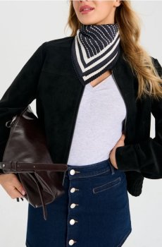 Рифлена Хустка - чорний