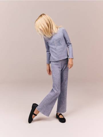 Reserved - GIRLS` BLOUSE - світло-сірий - 521EG-09X Reserved - GIRLS` BLOUSE - світло-сірий - 521EG-09X