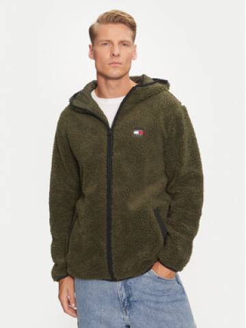 Tommy Jeans Демісезонна куртка Teddy DM0DM19224 Зелений Regular Fit Tommy Jeans Демісезонна куртка Teddy DM0DM19224 Зелений Regular Fit