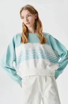 Женский голубой свитшот Голубой 36 Lacoste SF031616H