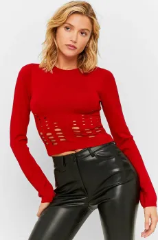 Женский красный джемпер Красный S Tally Weijl SPUVIGIOVI