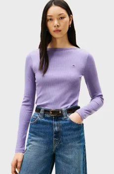 Женский сиреневый джемпер SLIM Сиреневый S Tommy Hilfiger WW0WW47309