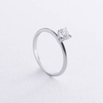 Помолвочное кольцо с бриллиантом (белое золото) 227841121 Помолвочное кольцо с бриллиантом (белое золото) 227841121