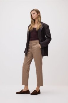 Reserved - LADIES` TROUSERS - кавовий - 183IS-84X