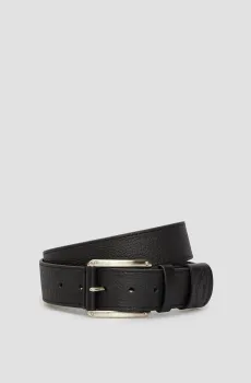 Мужской черный кожаный ремень Черный 85 Karl Lagerfeld 521451.815300;990