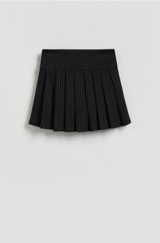 Reserved - Плісировані спідниця-шорти з віскози - темно-сірий - 836HS-90X