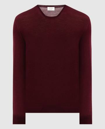 Бордовый джемпер из шерсти