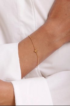 Серебряный браслет с позолотой Design Letters