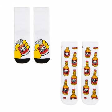 Cropp - Шкарпетки з візерунком, 2 пари The Simpsons - білий Cropp - Шкарпетки з візерунком, 2 пари The Simpsons - білий