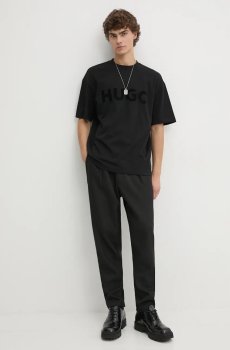 Хлопковая футболка HUGO Dinkee