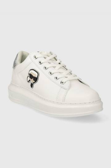 Кожаные кроссовки Karl Lagerfeld KAPRI цвет белый KL62530N Кожаные кроссовки Karl Lagerfeld KAPRI цвет белый KL62530N