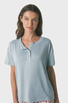 Женская голубая футболка Голубой S womensecret 3272336