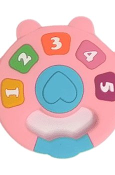 Детская игрушка-прорезыватель для зубов Lindo розовый, от 3 месяцев (LI 327)