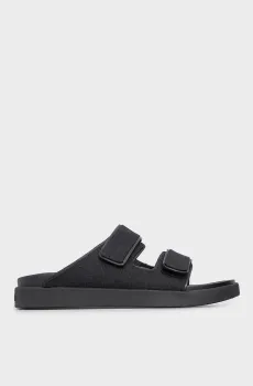 Женские черные слайдеры FLAT ADJ SLIDE MONO JACQ Черный 36 Calvin Klein HW0HW01955