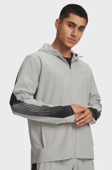 Мужская серая ветровка UA Velociti Storm Hooded Jkt Серый XXL Under Armour 6005900-069