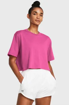 Женская розовая футболка Campus Boxy Crop SS Розовый L Under Armour 1383644-686