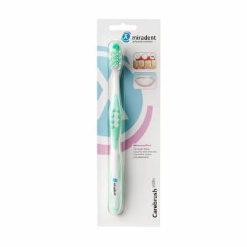 Зубная щетка Miradent Carebrush White средней жесткости, зеленая, 1 шт