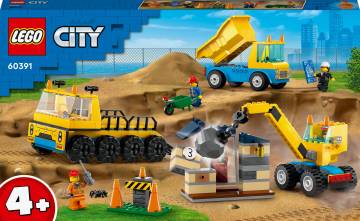Конструктор LEGO City Будівельна вантажівка й кулястий кран-таран (60391) Конструктор LEGO City Будівельна вантажівка й кулястий кран-таран (60391)