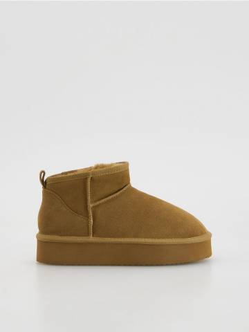 Reserved - Замшеві зимові чоботи - бежевий - 909FE-80X