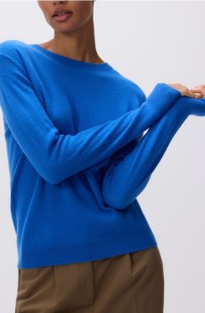 Reserved - Вовняний джемпер - кобальтовий - 204HI-47X