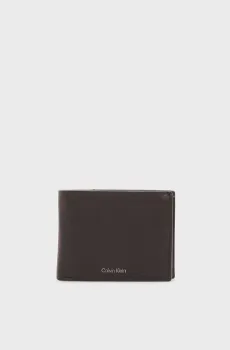 Мужской темно-коричневый кожаный кошелек EMBOSS Коричневый ONESIZE Calvin Klein LV04D1241G