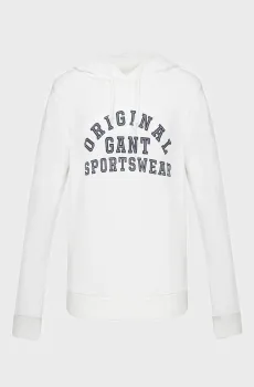 Женское белое худи REG PRINTED HOODIE Белый XS Gant 4200807