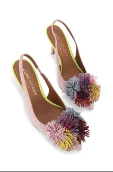 Замшевые ботинки Kurt Geiger London Pom Pom Sling