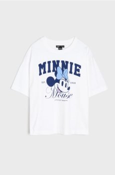 Бавовняна футболка з принтом Minnie Mouse - білий